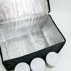 Bolsa Térmica Plegable Impermeable de Poliéster Personalizada para Entrega de Alimentos, con Portavasos/Portabebidas, Patrón de Letras, Logotipo Personalizado - Product Image 6