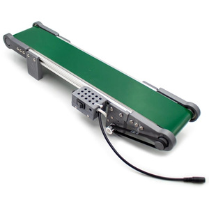 Yeni Gıda Taşıma ve Montaj Hattı Malzeme Taşıma için Rulmanlı Elektrikli Kauçuk ve Gıda Sınıfı Alüminyum Bantlı Konveyör - Product Image 1