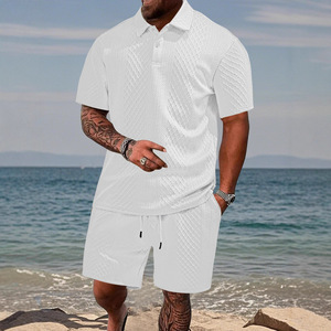 Tute da <span class=keywords><strong>Uomo</strong></span> OEM ODM, <span class=keywords><strong>Completo</strong></span> Casual con Polo Jacquard e Pantaloncini, Set Due Pezzi per <span class=keywords><strong>Uomo</strong></span> - Product Image 5