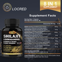 Vente en gros OEM privé Capsules de Shilajit de l'Himalaya Soutien énergétique et immunitaire amélioré Hommes et femmes 60 capsules