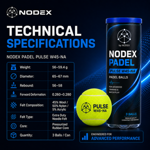 NODEXSPORT Emballage personnalisé OEM durable, balles de padel de qualité supérieure, approuvées par la <span class=keywords><strong>FIP</strong></span>, pressurisées, fabriquées en usine. - Product Image 3