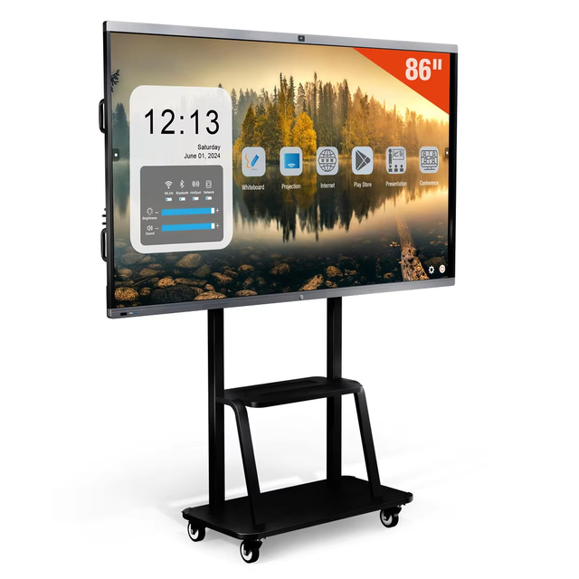 Interactive Display for School Classroom Digital Whiteboard Touch Screen Smart Boards with Free Movable Stand Promotion Sale