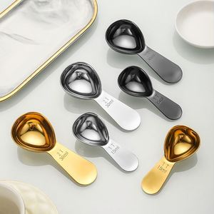 Heart-Shaped Stainless Steel <b>Measuring</b> <b>Spoon</b> 15ml 30ml Graduated Modern Minimalist for Coffee Bean Milk Powder Tea Baking - Product Image 1