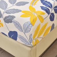 Ensemble de literie 3 pièces en polyester 100% Queen Size Drap-housse et housse de matelas de style uni pour hôtels et hôpitaux Qualité de qualité
