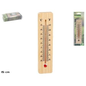 Termómetro de Escala para Interiores de Madera de 15 cm para Medición de Temperatura - Product Image 1