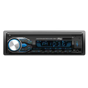 Tek Din Bt ses araba Mp3 oynatıcı Stereo radyo Fm Aux girişi alıcı Usb akıllı akan renkli LED ışıklar