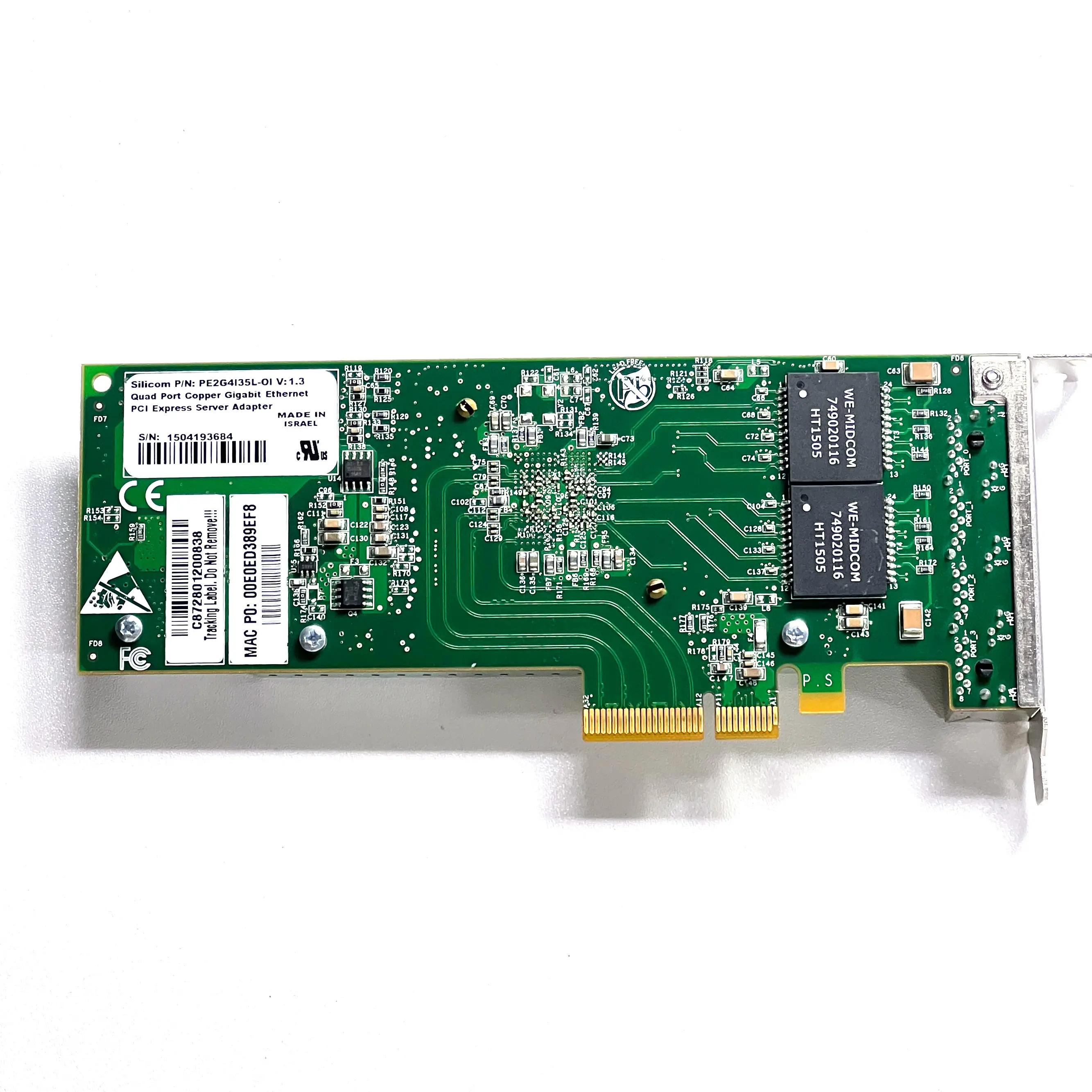 Intel I350 Chipset Pcie Gigabit 4-Port Poe Netwerkkaart I350-T4 Bedrade Netwerkkaart 4 Netwerkpoort Poe Ethernet Advertentie