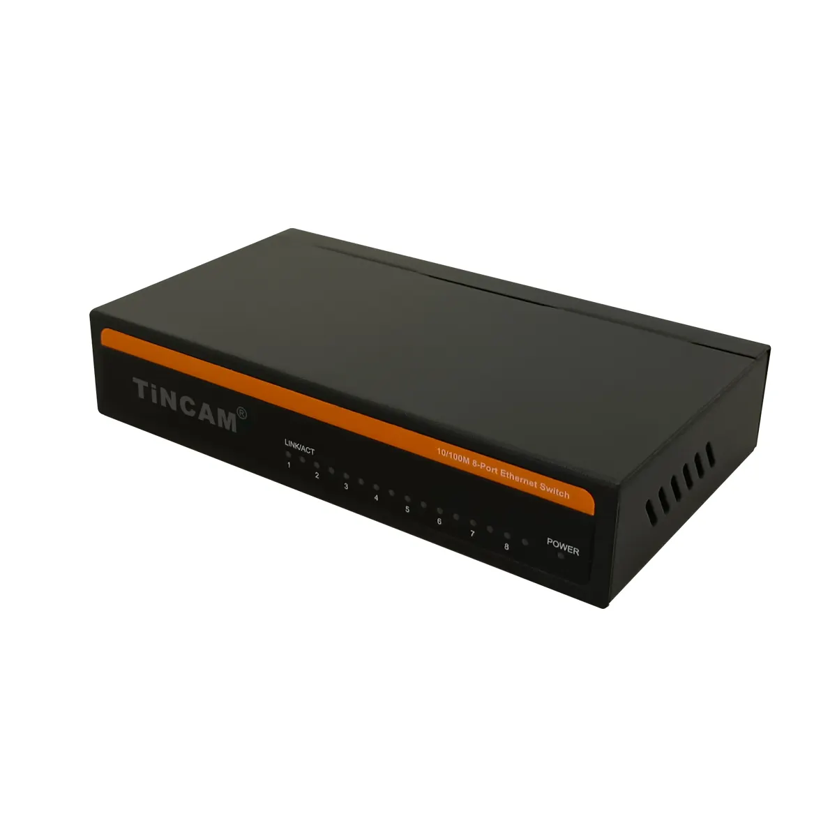 Interruttore di rete TINCAM 8 porte 10/100Mbps Ethernet veloce Ethernet RJ45 LAN cassa in lega di acciaio fornitura di fabbrica OEM