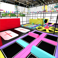 Equipo para Parque de Trampolines Interior para Niños, Área de Juegos Comercial con Piscina de Pelotas, Pared de Escalada, Bloques de Espuma, Venta al Por Mayor de Fábrica