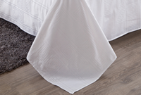 Ensemble de literie de chambre à coucher 100% coton, drap de lit de couleur blanche, taille unique en percale