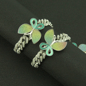 Pulseras de Mariposa de Aleación con Diseño Simple y Personalizable, Estilo Hiphop, Joyería de Moda, Cadena Cubana, Venta Caliente 2026 - Product Image 2