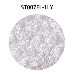 Mantel Individual de ducha con patrón de flores personalizado de mesa de PVC ecológico para decoración de cocina casera tipo almohadilla de aceite impermeable - Product Image 2