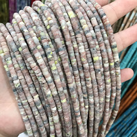 Perles Rondelle de pierres précieuses naturelles 2x4mm Perles en vrac Fabrication de bijoux à bricoler soi-même Abacus Heishi Aquamarine Turquoise Opal Jade Stone Material
