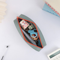 Étui à crayons en silicone classique réutilisable avec logo personnalisé Ranguo, 10 couleurs, cadeau promotionnel en vrac, organisateur de papeterie pour l'école et le bureau