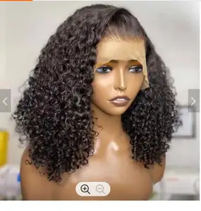 Brazilian Virgin Human Hair Pixie Curls Wig Cheap Short Pixie Cut 13*4 Lace Frontal Wig For black Women Transparent Lace Front W