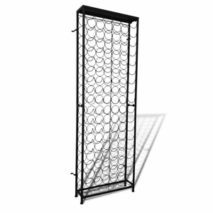 Gran oferta, estante de exhibición de vino de mesa redonda para botellas de 108, estante de hierro de <span class=keywords><strong>Metal</strong></span> con revestimiento de polvo negro para almacenamiento al por menor, propósito decorativo - Product Image 4