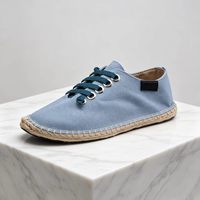 Espadrilles pour hommes, direct usine, en toile, semelle plate en caoutchouc, bout uni, couleur unie, légères, respirantes, stock en gros, été