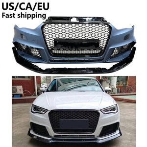 Parachoques Delantero Estilo RS3 con Rejilla de Panal y Labio Delantero para <span class=keywords><strong>Audi</strong></span> <span class=keywords><strong>A3</strong></span> S3 2013-2016 8V, Kit de Conversión Facelift, Venta al por Mayor de Fábrica - Product Image 1