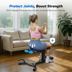 Appareil de Squat Profond Réglable pour l'Entraînement des Jambes et du Tronc, Équipement de Musculation à Domicile, Entraîneur de Fessiers Respirant pour Femmes - Product Image 3