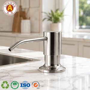 Distributeurs de savon pour lavabo en acier inoxydable Longan, durables, anti-fuite, anti-débordement, personnalisables, résistants à la rouille, pour salle de <span class=keywords><strong>bain</strong></span> - Product Image 1