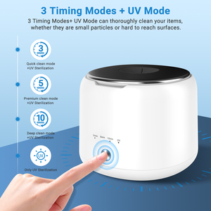 <span class=keywords><strong>Nettoyeur</strong></span> à ultrasons portable pour bijoux, montres, prothèses dentaires, aligneurs, protège-dents, machine de nettoyage avec UV - Product Image 2