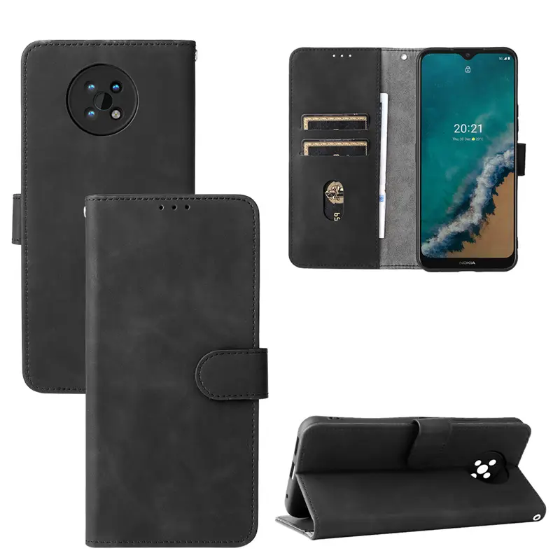 Business Leather Flip Phone Case For Nokia G50 Shockproof Holder Wallet Phone Case Cover for Nokia G50 Case