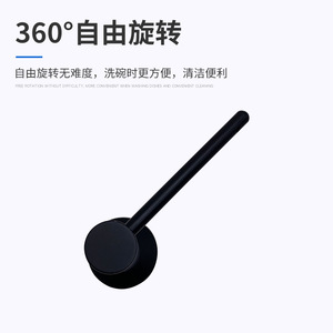 Distributeur de savon noir en cuivre avec pompe manuelle pour évier de cuisine, design minimaliste chromé - Product Image 2