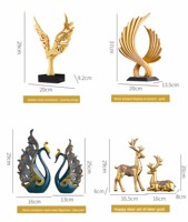 Sculpture en résine Feng Shui pour le bureau, ornement porte-bonheur chinois, décoration de bureau pour le patron, cadeau d'entreprise, artisanat