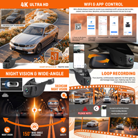 Caméra embarquée 4K dissimulée Podofo pour BMW Série 3/4/M3/M4 2020-2024, DVR de voiture WiFi Plug & Play, vision nocturne, enregistrement en boucle, capteur G, OEM