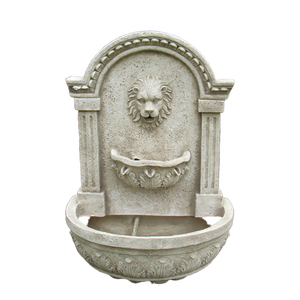 <span class=keywords><strong>Fontaine</strong></span> à eau <span class=keywords><strong>solaire</strong></span> avec tête en polyrésine, 220 v, pour l'extérieur, mur composé - Product Image 3