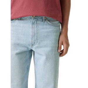 กางเกงยีนส์ผู้ชายสไตล์วินเทจสั่งทำขายส่ง คุณภาพสูง ผ้าฝ้าย 100% ทรงลำลอง สีฟ้าอ่อน คลาสสิก ทรงปกติ - Product Image 5