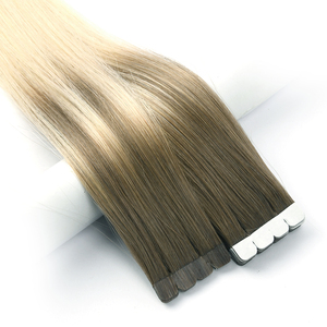 Extensions de cheveux naturels chinois Remy 100 % authentiques, à bandes adhésives, double épaisseur, sans perte, couleur claire, lisses, vente en gros - Product Image 4
