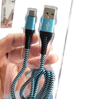 Cargador Rápido Shenzhen, Cable de Nailon y Metal Trenzado de 3 y 6 pies, USB-C/Micro USB, para iPhone, Cámara, Computadora, Carga Rápida y Transferencia de Datos