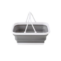Panier de rangement pliable 16L en plastique PP écologique avec poignée, design moderne et simple, pour camping extérieur, pique-nique et usage domestique