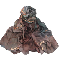 Modèle chaud Modal Coton Écharpe Hijab Aquarelle Numérique Imprimé Ethnique Écharpe Doux Respirant Foulard pour Femmes Musulmanes Usage Quotidien