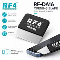 RF4 DA16 Outil de réparation de téléphone à lame métallique ultra-mince avec poignée en silicone pour le démontage du cadre d'écran de smartphone et tablette - Compact