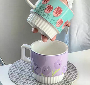 Fournisseur chinois de tasses en céramique de haute qualité, empilables, écologiques, au design de dessin animé, compatibles lave-vaisselle et micro-ondes, sans danger pour les aliments, en vrac - Product Image 1