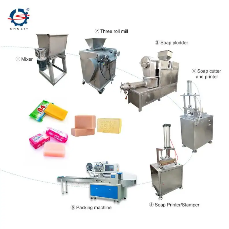 Machines de fabrication de savon détergent entièrement automatiques pour faire des barres de savon usine de fabrication de savon de toilette et de lessive