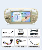Autoradio Android Auto Carplay Linux 7 pouces pour FIAT 500 Abarth 2007-2015 Navigation GPS Lecteur multimédia Stéréo Écran HD