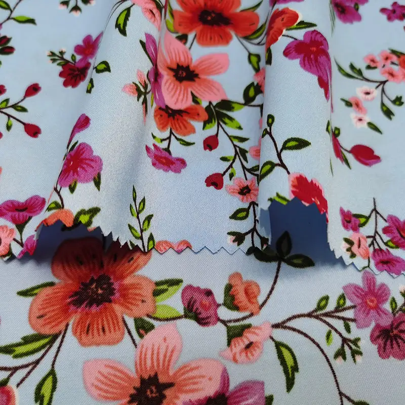 Shaoxing Yuyuan Imp toque suave pintura abstrata design de alta qualidade impressão stretch fosco cetim tecidos para o vestido