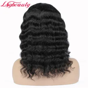 2021 Lsy 신년 특별 디자인 오션 딥 웨이브 인간의 머리 가발 자연 블랙 컬러 저렴한 Luvme 인간의 머리 가발 여성을위한