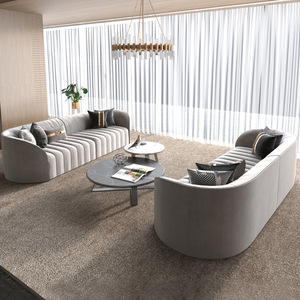 Hotel Sofa Set U Shape Durable Art Fabric Lounge <b>Chair</b> Meeting <b>Chair</b> Nordic Style Minimalist Light Luxury - Product Image 2