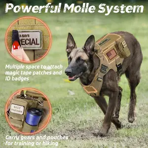 Tactisch Hondentuig Zwaar Hondentuig Zonder Trekkracht Met Handvat Verstelbaar Hondenvest Harnas Voor Training Jachtwandelen