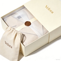Boîte d'emballage pour vêtements en carton beige biodégradable de haute qualité avec logo personnalisé imprimé, tiroir coulissant