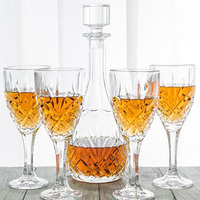 Ensemble de carafes en verre Globe personnalisé 900ML bouteille 90cl carafe à vin whisky de luxe 32OZ avec couvercle en verre