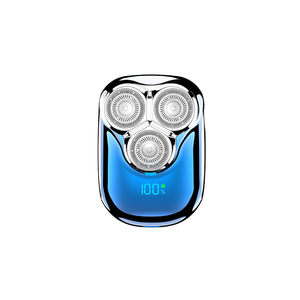 เครื่องโกนหนวดไฟฟ้า Kemei KM-T83 แบบสามหัว หมุนได้ ชาร์จไฟได้ กันน้ำ สีน้ำเงินรอยัล สำหรับใช้ในบ้าน - Product Image 1