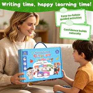 Cuaderno de Caligrafía con Ranuras, Libro de Práctica de Escritura Mágica Reutilizable con Ranuras para Niños de 3 a 8 Años con 6 Libros y Bolígrafos - Product Image 5