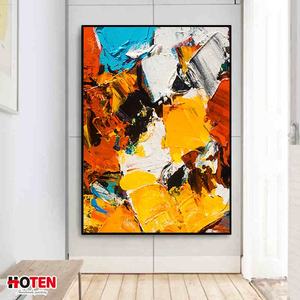 Arte Mural Abstracto Moderno Pintado a Mano e Impreso, Lienzo Decorativo para Sala <span class=keywords><strong>de</strong></span> Estar, Sin Marco para Fácil Montaje - Product Image 5