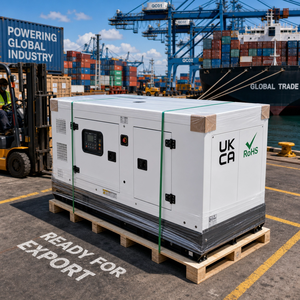 Générateur diesel refroidi par eau à quatre cylindres 50 kW-650 kVA super silencieux, type châssis ouvert sur remorque avec démarrage automatique, démarrage à distance et ATS - Product Image 1