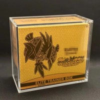 Espositore Moderno in Acrilico per Carte Pokémon, Personalizzabile con Coperchio Magnetico, per Elite Trainer Box (ETB), Chiusura Personalizzata, Lavabile, Facile da Usare